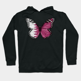 Qatarian Flag  Butterfly - Gift for Qatarian From Qatar Hoodie